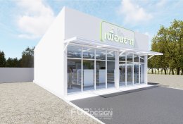 ออกแบบ ผลิต และติดตั้งร้าน : ร้าน เพื่อนยา ซ.วัดลาดปลาดุก บางบัวทอง นนทบุรี